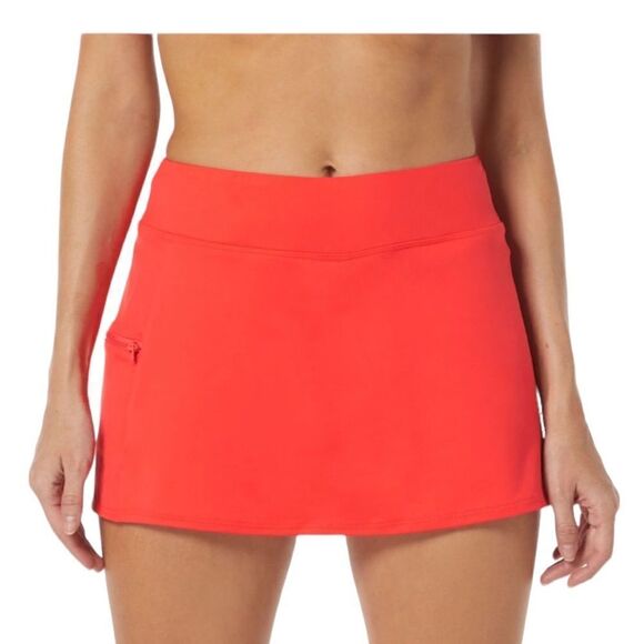 Beach House Emma Pull On Swim Skort - Beach Solids Red Sunset Size 18W - Picture 1 of 12